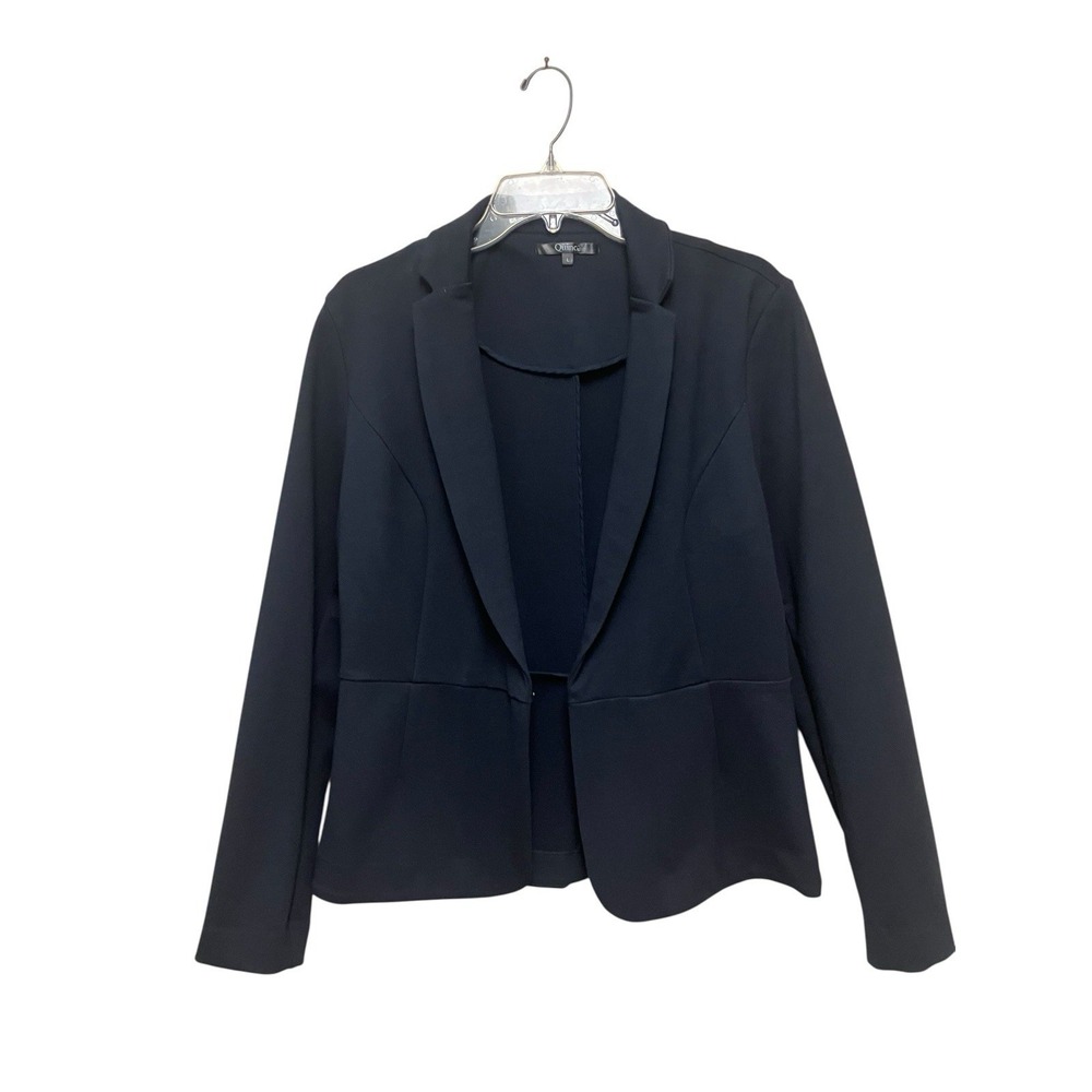 Quince Ultra-Stretch Ponte Blazer Jacket Hook & Eye Closure Career Classy Large
